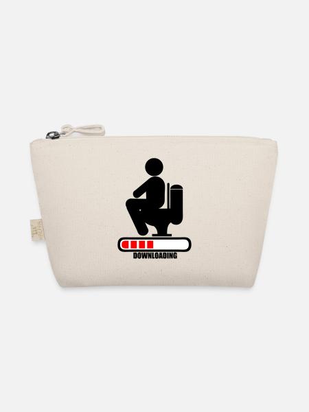 chier toilette caca downloading barre chargement - Trousse biologique - nature - Devant