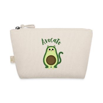 Avocado Funny Cute Kitten - Organic Pouch - nature - Front