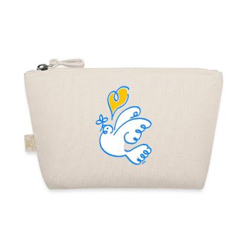 White pigeon with yellow heart - Organic Pouch - nature - Front