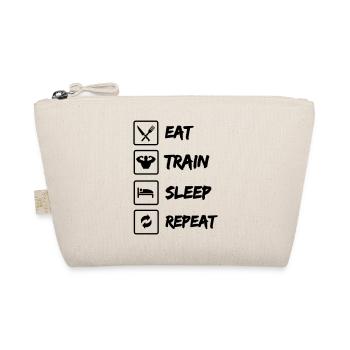Eat Train Sleep Repeat - Bio-Täschchen - Natur - Vorne