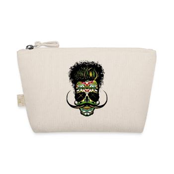 Skull mexikanischer Hipster mexikanisch - Bio-Täschchen - Natur - Vorne