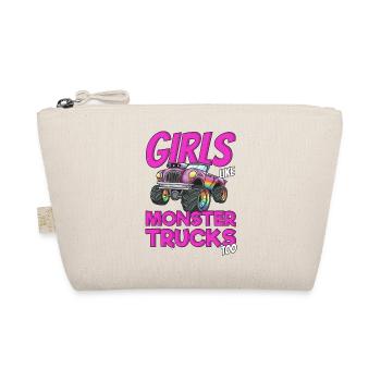 Monster Truck Tire Girls Women I Gift Idea - Organic Pouch - nature - Front
