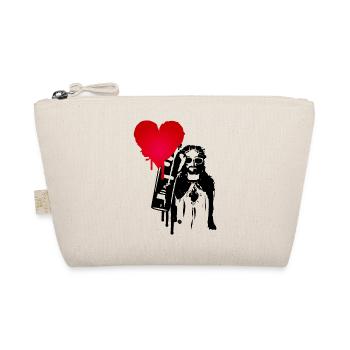 cool street art Jesus - with a lot of love - Organic Pouch - nature - Front