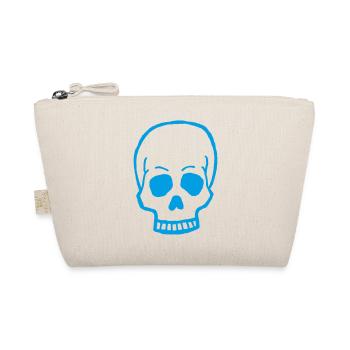 Skull Skull Drawing - Organic Pouch - nature - Front