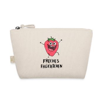 Freches Früchtchen Erdbeere - Bio-Täschchen - Natur - Vorne
