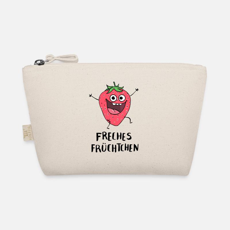 Freches Früchtchen Erdbeere - Bio-Täschchen - Natur