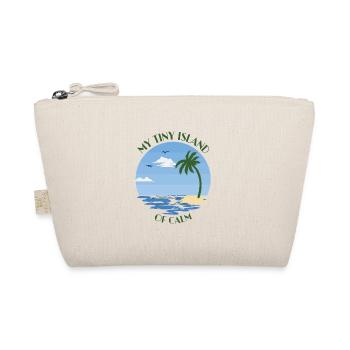 Palm tree, beach and sea - my tiny island of calm - Organic Pouch - nature - Front