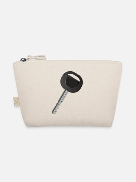 Single car key for automobile fans - Organic Pouch - nature - Front