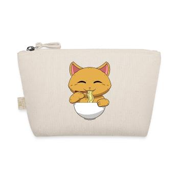 Asiatisches Japanische Ramen Katze I Geschenk - Bio-Täschchen - Natur - Vorne