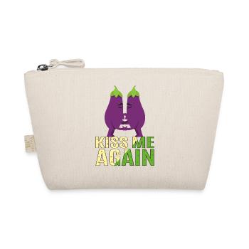 Küss Pe noch einmal. Süße Aubergine - Bio-Täschchen - Natur - Vorne