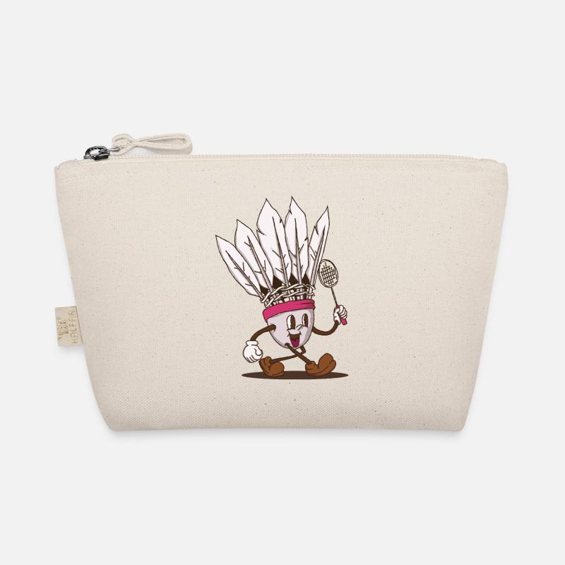 funky Shuttlecock Gesicht Walking Retro-Stil Bio-Täschchen