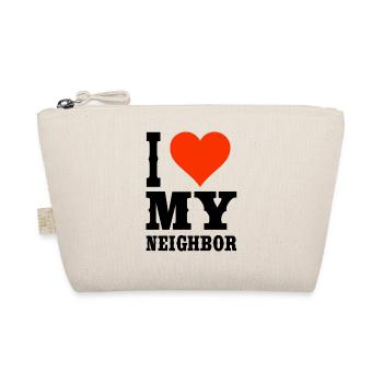 I love my Nachbar, das Nachbarschaft T-Shirt - Bio-Täschchen - Natur - Vorne