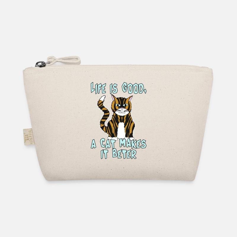 Life is Good, a Cat Makes it Better. Organic Pouch