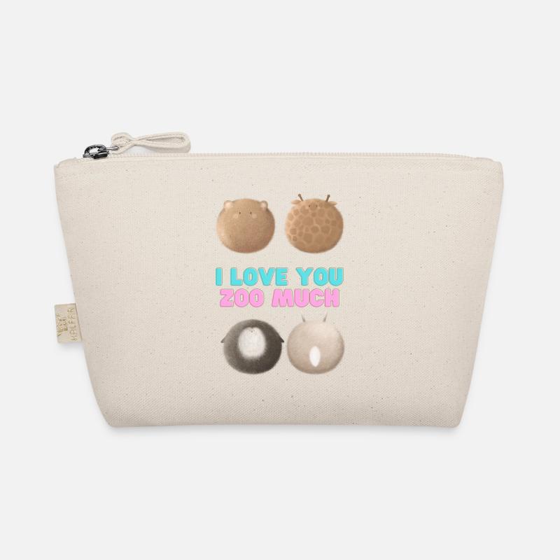 I LOVE YOU ZOO MUCH - Bio-Täschchen - Natur