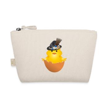 Bavarian chick with traditional hat in eggshell - Organic Pouch - nature - Front