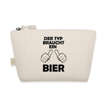 Der Typ braucht ein Bier - Bio-Täschchen - Natur - Vorne