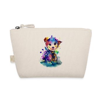 Sweet Dog in Watercolor - Bio-Täschchen - Natur - Vorne