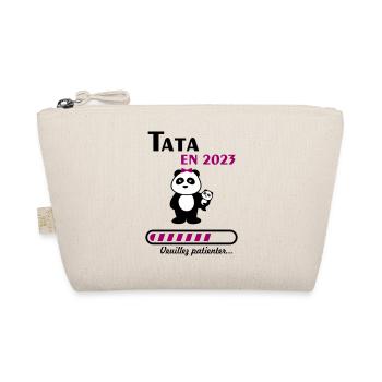 Tata en 2023, futur tante, annonce grossesse, bébé - Trousse biologique - nature - Devant
