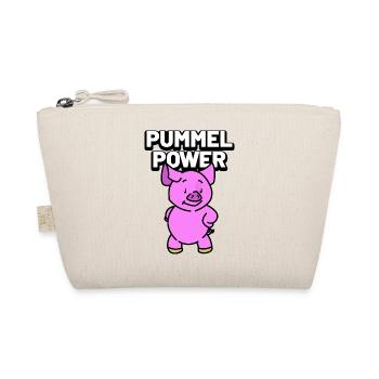 pummel power schweinchen - Bio-Täschchen - Natur - Vorne