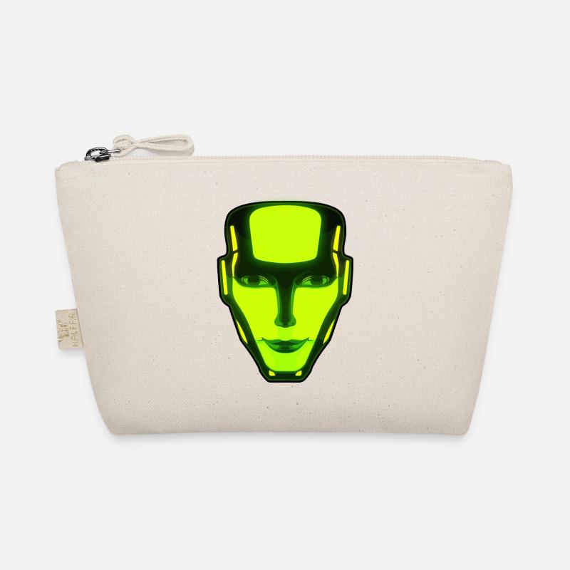 Neon Robot Face - Bio-Täschchen - Natur