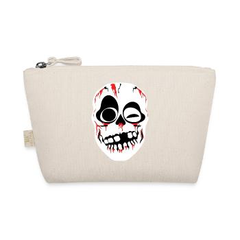 human skeleton skull top novelty - Organic Pouch - nature - Front