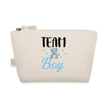 Team boy cadeau original baby shower - Trousse biologique - nature - Devant
