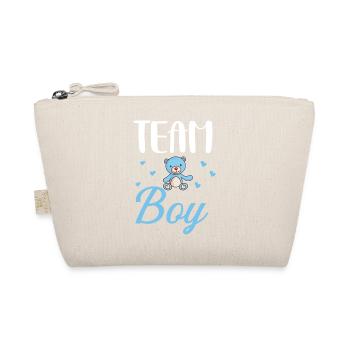 Team boy cadeau original baby shower - Trousse biologique - nature - Devant