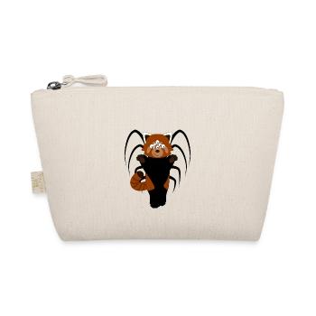 Red panda disguised as spider for Halloween - Organic Pouch - nature - Front