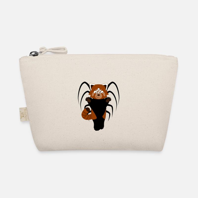 Red panda disguised as spider for Halloween Organic Pouch