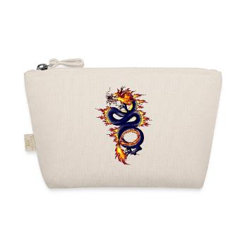 Dragon Chinois Bleu avec Feu - Trousse biologique - nature - Devant