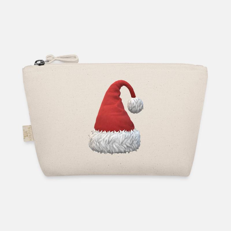 Weihnachten Mütze Schnee Winter Advent Nikolaus - Bio-Täschchen - Natur