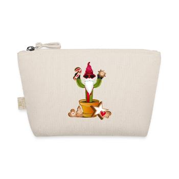 funny gnome cactus for Christmas - Organic Pouch - nature - Front