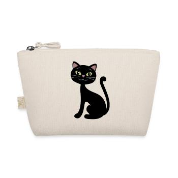 Happy black cat - Organic Pouch - nature - Front