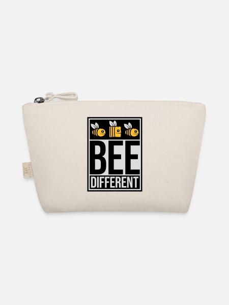 bee different Spruch Zitat - Bio-Täschchen - Natur