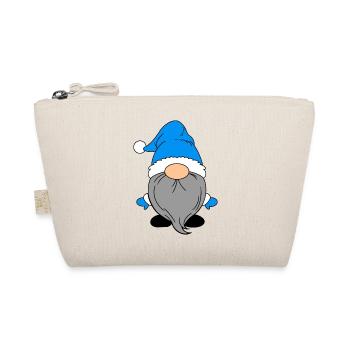 Kleiner Weihnachtsmann Blau - Bio-Täschchen - Natur - Vorne