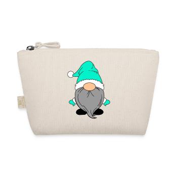 Kleiner Weihnachtsmann Türkis - Bio-Täschchen - Natur - Vorne