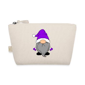 Kleiner Weihnachtsmann Lila - Bio-Täschchen - Natur - Vorne