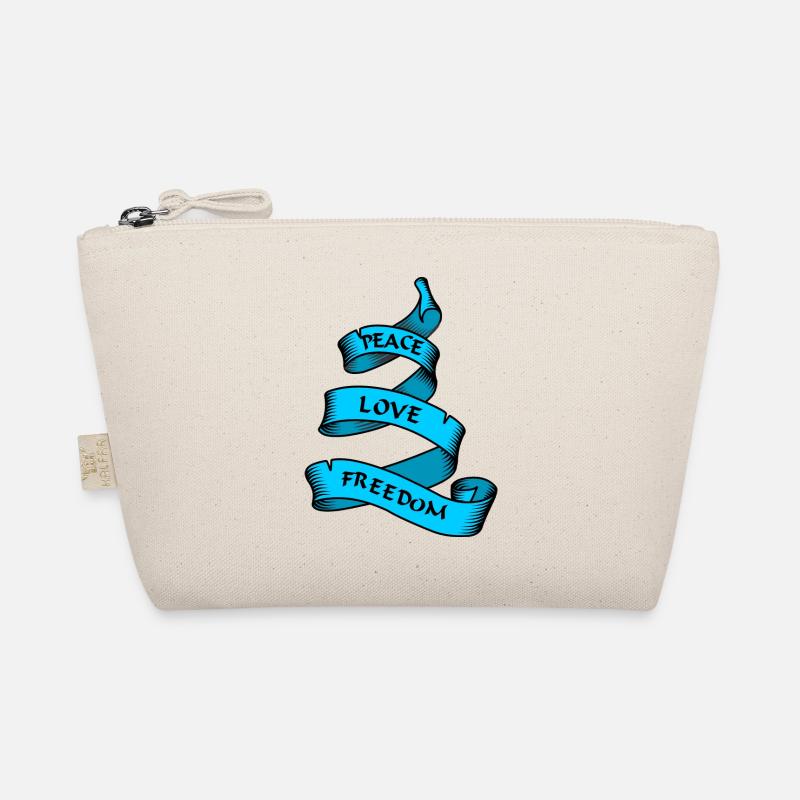 Peace love freedom blue Organic Pouch