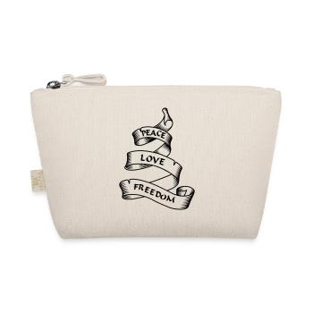 Paix amour liberté transparente - Trousse biologique - nature - Devant