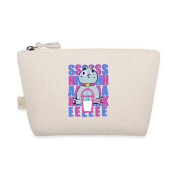 cute cat drinking milk shake - Organic Pouch - nature - Front