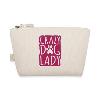 crazy dog lady quote - Organic Pouch - nature - Front