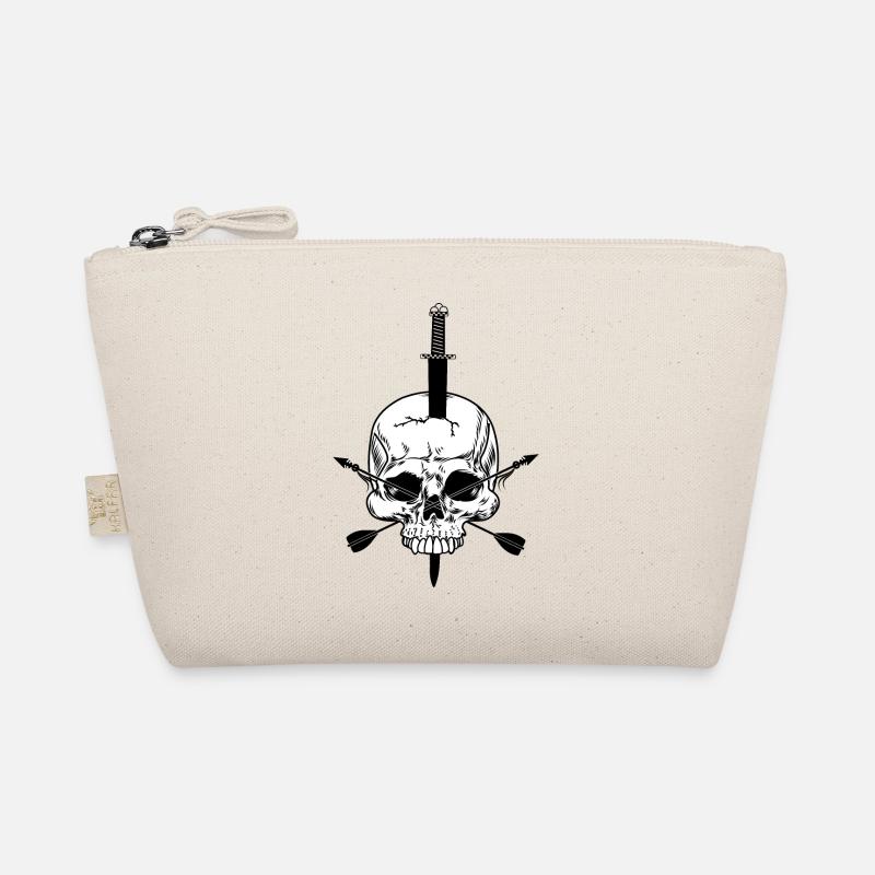 Crâne blanc percé d’épée et de deux sangs Trousse biologique