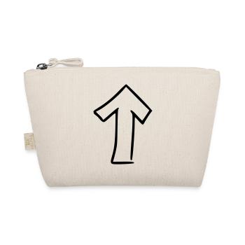 Arrow drawing sketch black - Organic Pouch - nature - Front