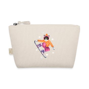 Snowboard cat - Organic Pouch - nature - Front