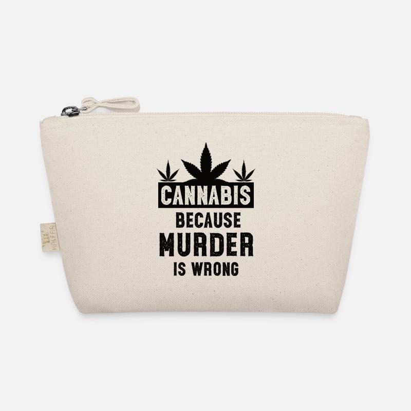 Cannabis because murder is wrong black Bio-Täschchen