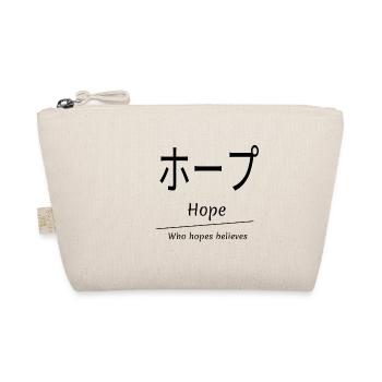 Hoffnung, hope, Japanische Zeichen, Schlicht - Bio-Täschchen - Natur - Vorne