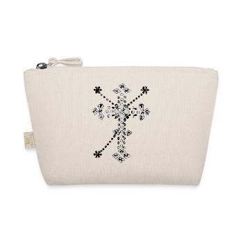 Zentangle Catholic Cross - Organic Pouch - nature - Front