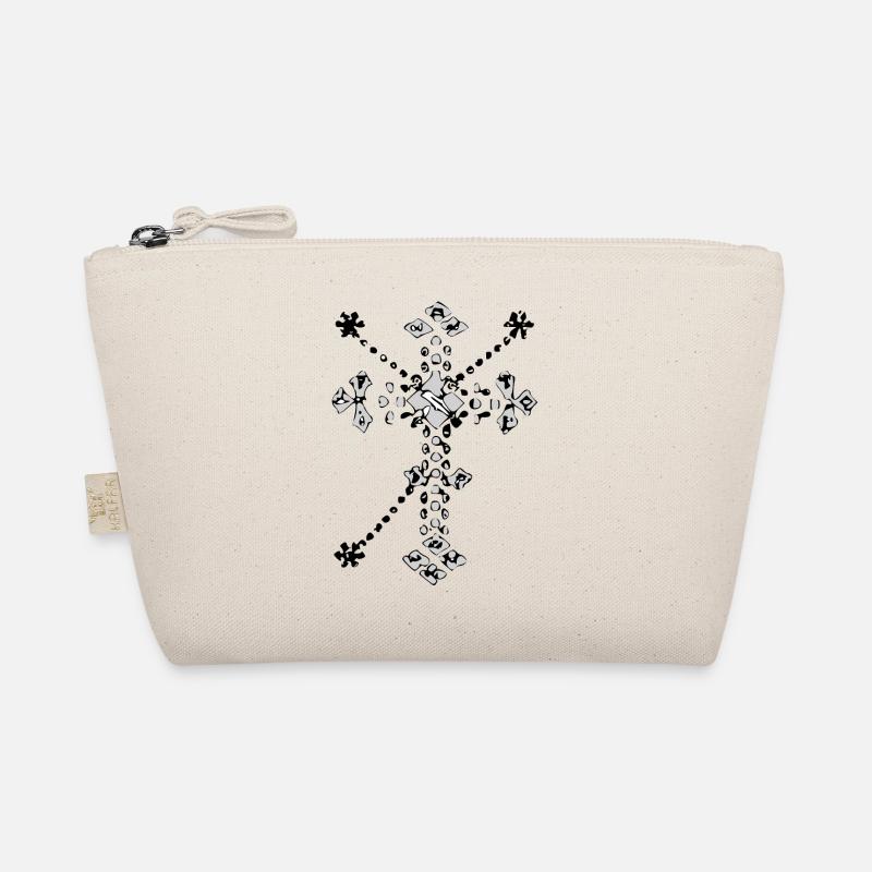 Zentangle Catholic Cross Organic Pouch