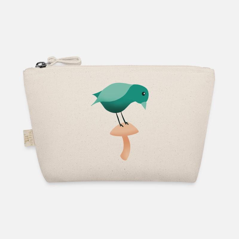 Ein Vogel auf einem Pilz Bio-Täschchen