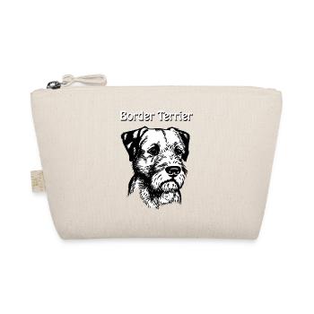 Border Terrier Portrait - Organic Pouch - nature - Front